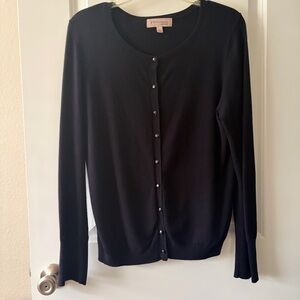 Philosophy Black Knit Cardigan Sweater